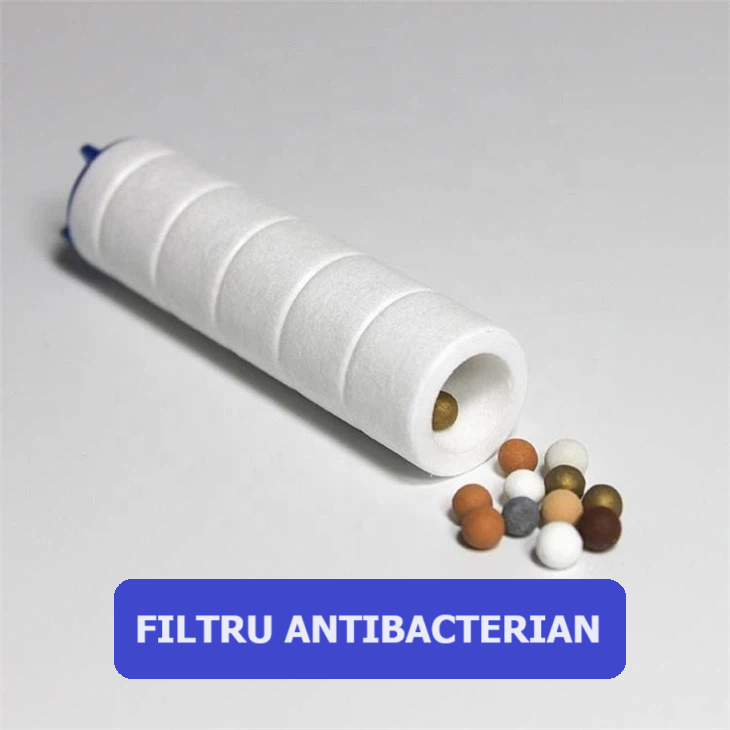 Set complet de dus, para cu 1 functie, 2 filtre, filtru anticalcat, filtru antibacterian, negru RV888847