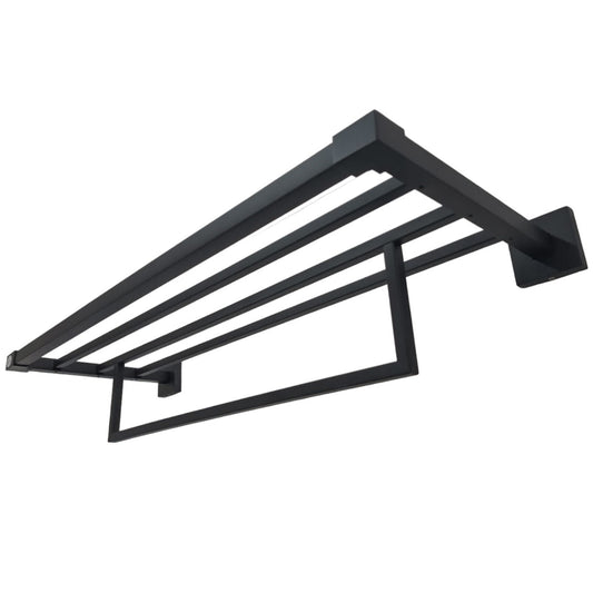 Suport de prosoape, 5 bare, zinc, negru RV888844