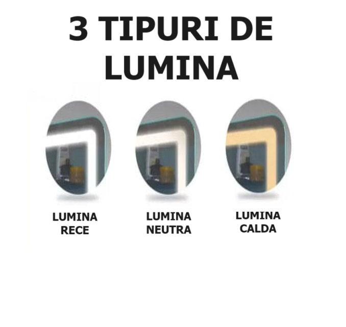 Oglinda LED, 70x60cm RV-LBN013