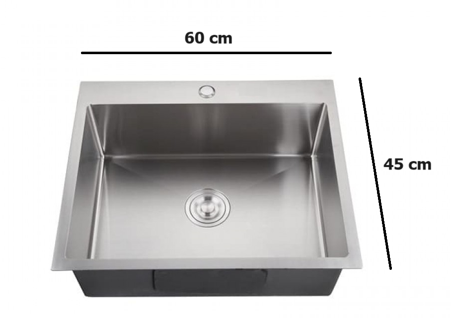 Chiuveta de bucatarie, otel inoxidabil, 60x45 cm, satin RV888821