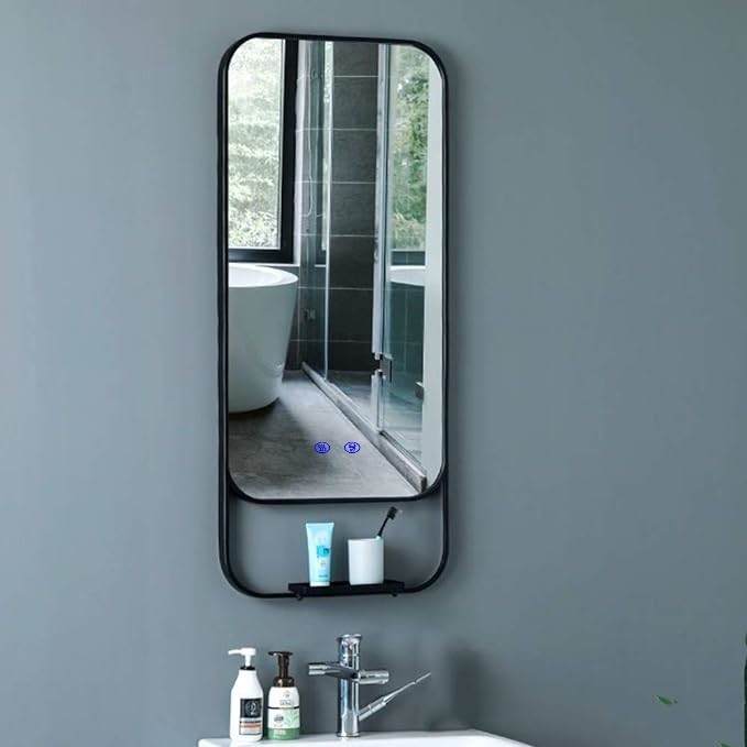 Oglinda LED cu polita, 90x50cm RV-LBN001