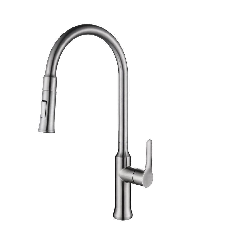 Baterie bucaterie, pipa extractabila, otel inoxidabil, crom RV6524C