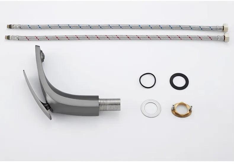 Baterie lavoar, alama, kit instalare inclus, gri mat RV7401G