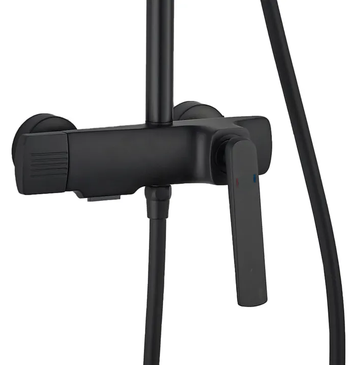 Coloana de dus, baterie incorporata, alama, negru RV61019B