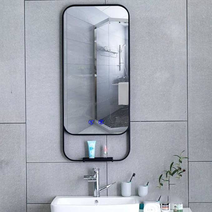 Oglinda LED cu polita, 90x50cm RV-LBN001