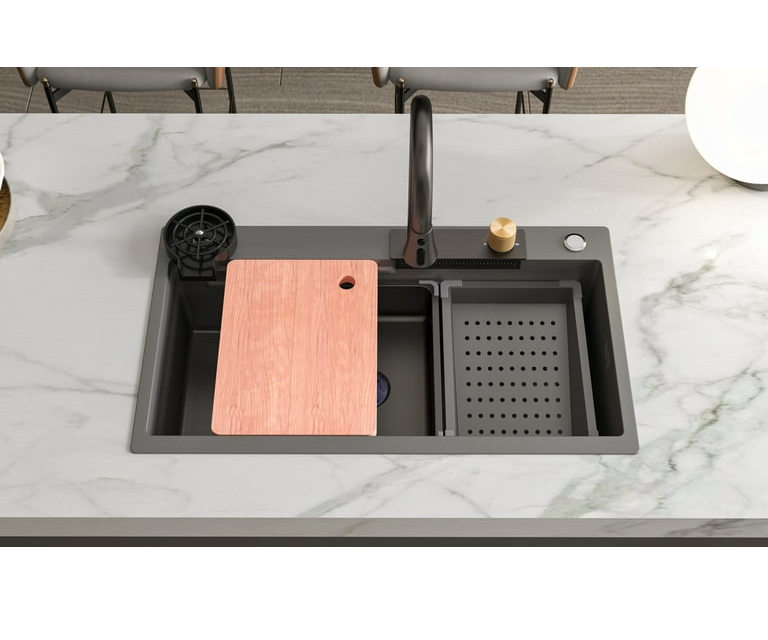 Chiuveta multifunctionala, otel inoxidabil, 75x45cm, gri RV888824