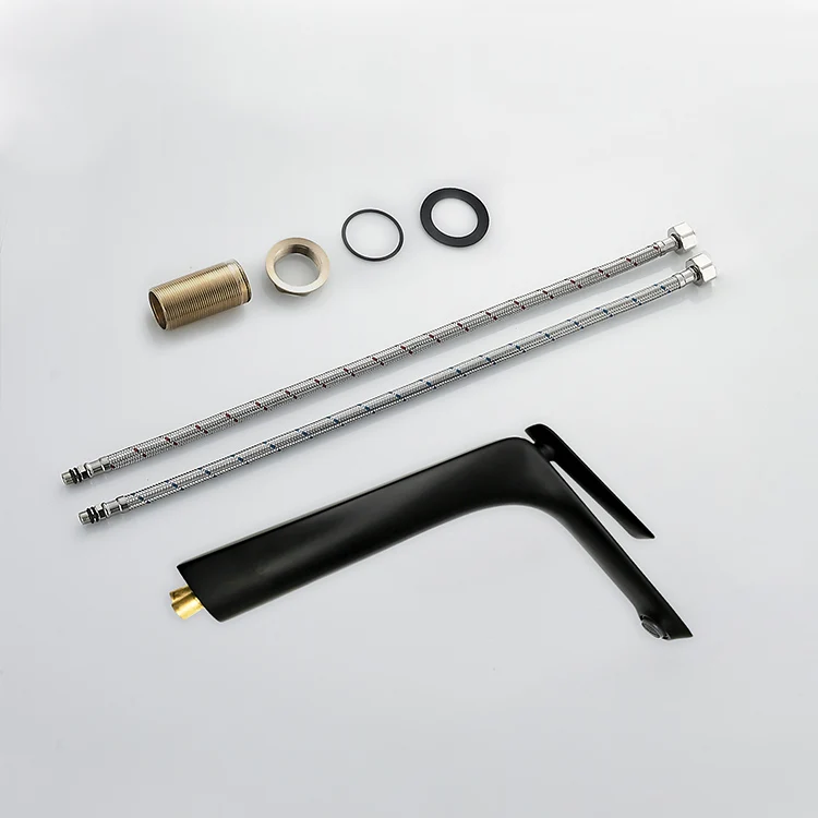 Baterie lavoar inaltata, alama, kit instalare inclus, negru RV7401HB