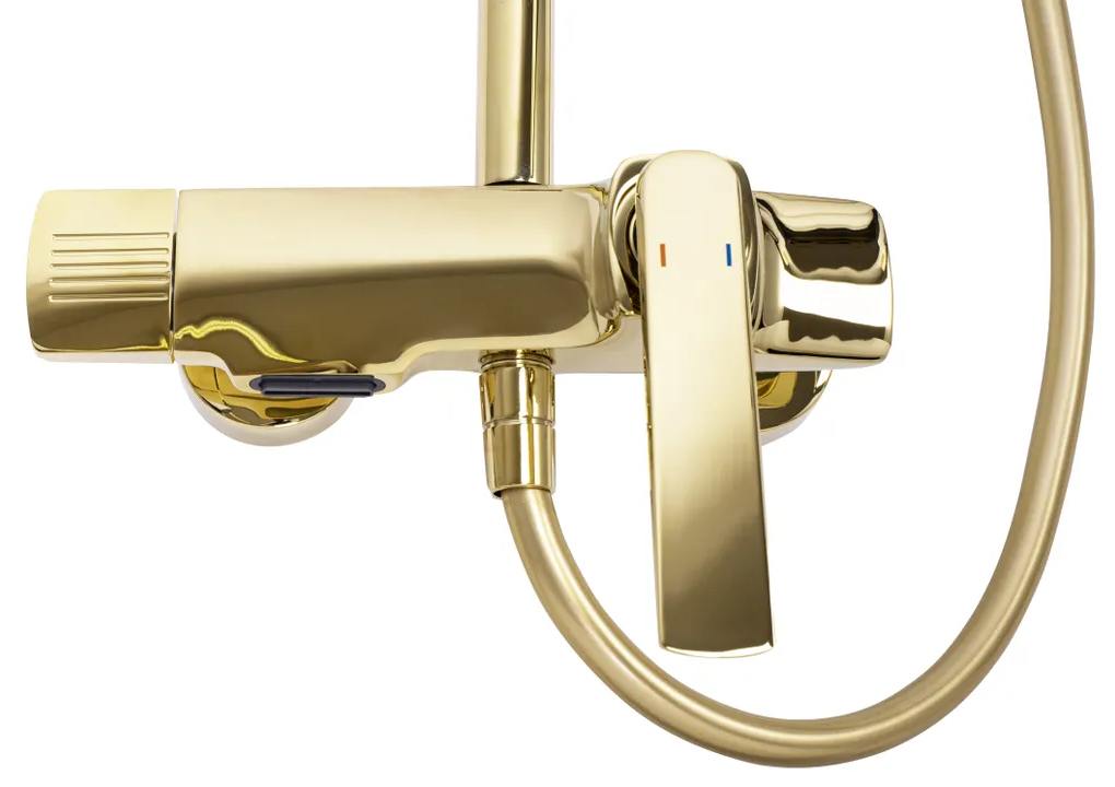 Coloana de dus, baterie incorporata, alama, gold, auriu RV61019GOLD