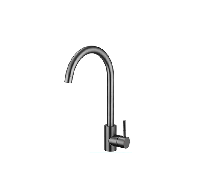 Baterie de bucatarie, alama, pipa pivotanta, gri RVS919G