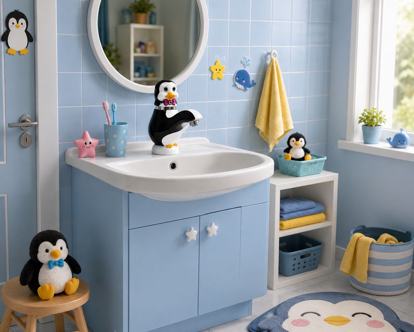 Baterie lavoar copii, Pinguin RV888861