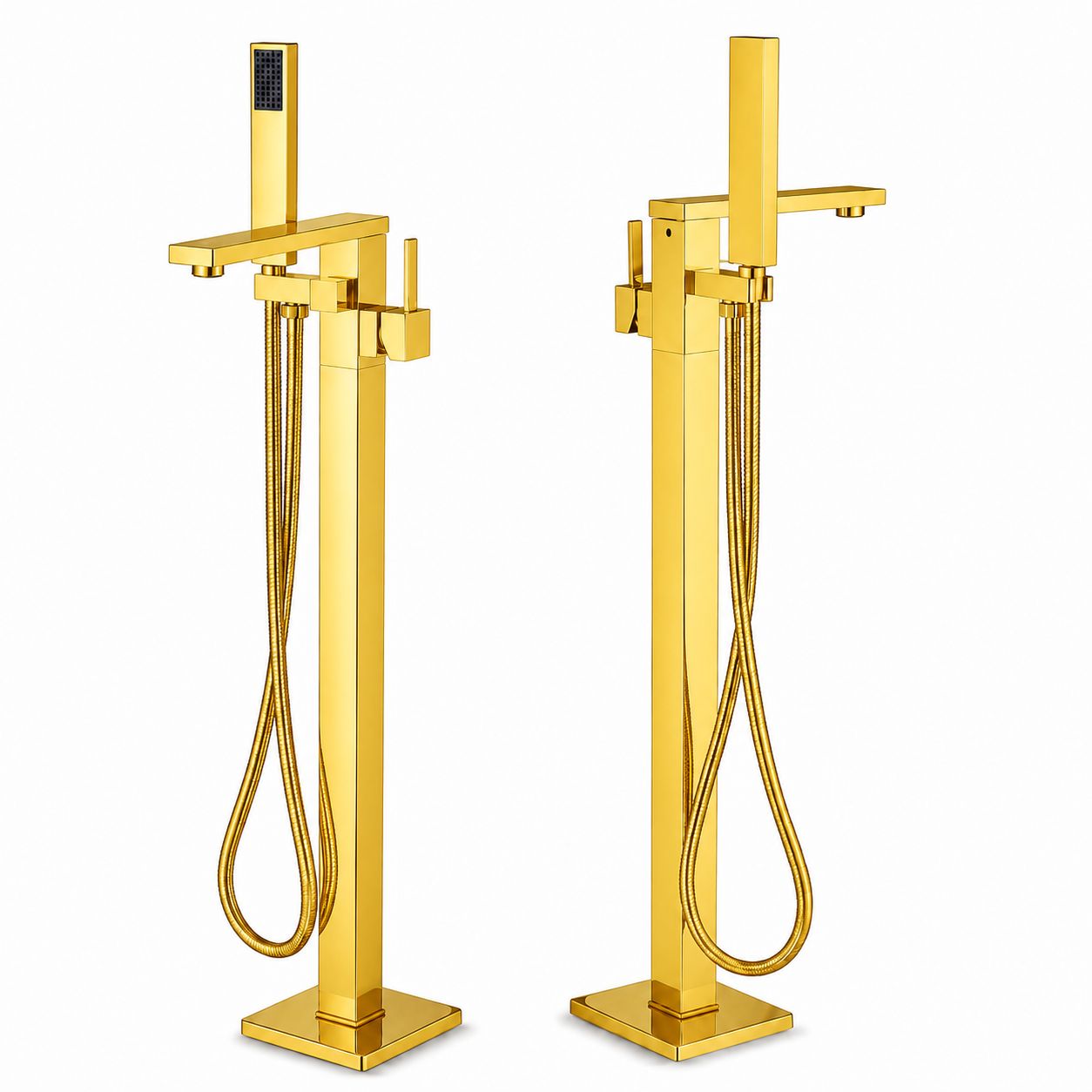 Baterie de cadă freestanding, montaj pe pardoseală, auriu lucios RV43031GOLD