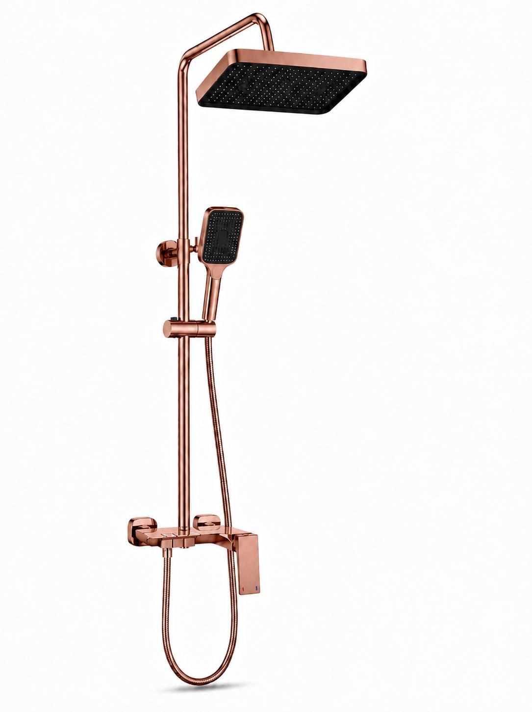 Coloana de dus, baterie incorporata, tip pian, alama, rose-gold RV140R