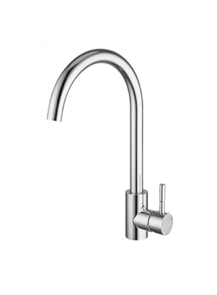 Baterie de bucatarie, alama, pipa pivotanta, crom RVS919C