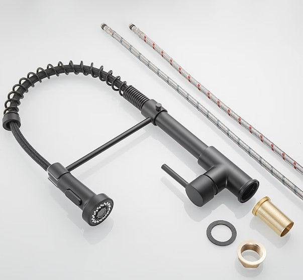 Baterie de bucatarie cu dus extractabil, 2 functii, crom RV9767B