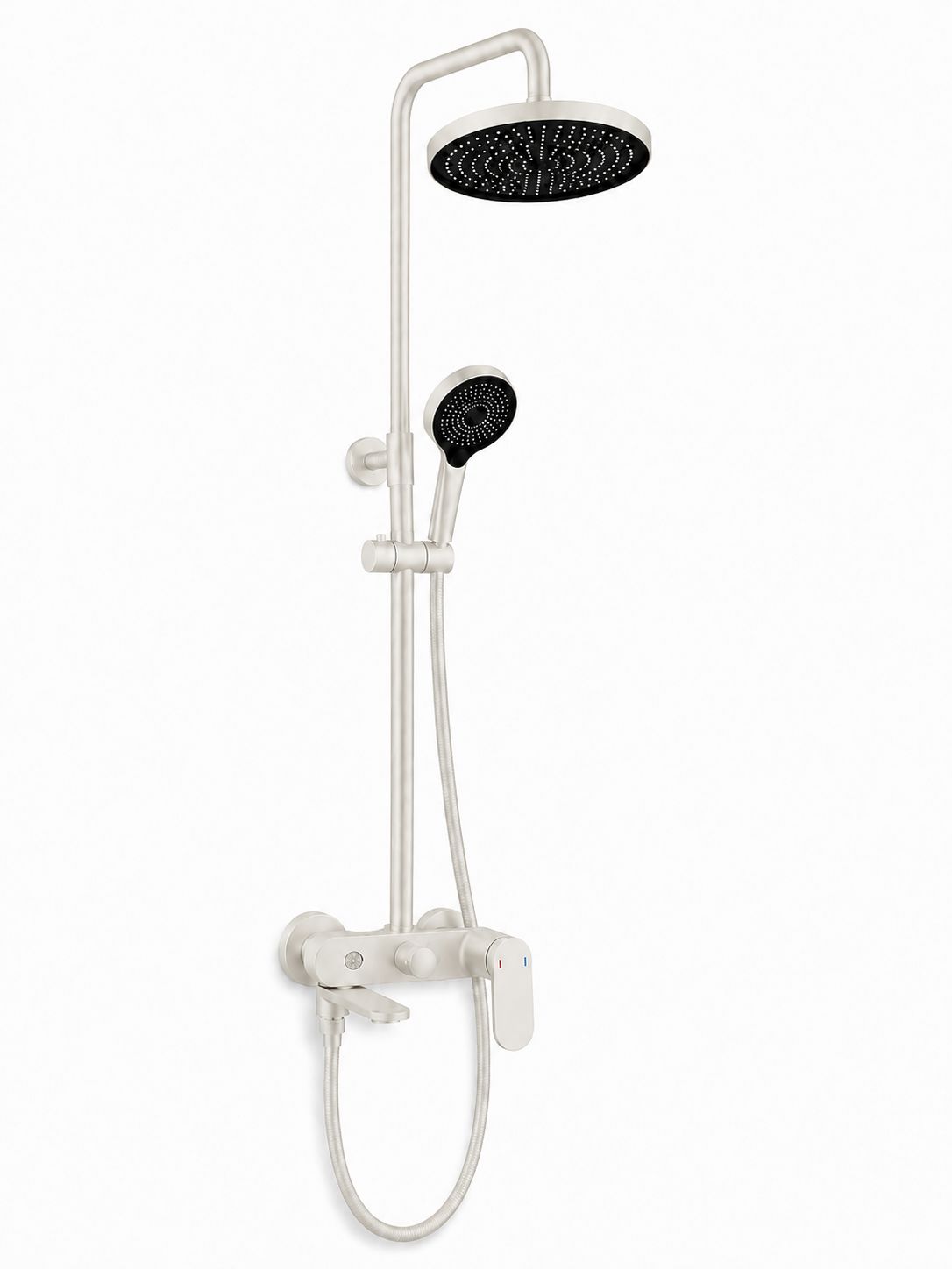 Coloana de dus, baterie incorporata,pipa pivotanta, alama, alb RV16519W
