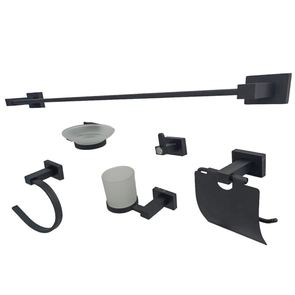 Set 6 piese accesorii, zinc, negru RV888838