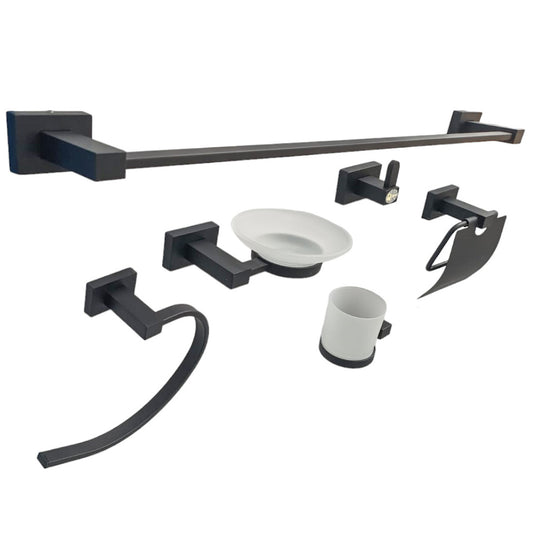 Set 6 piese accesorii, zinc, negru RV888838