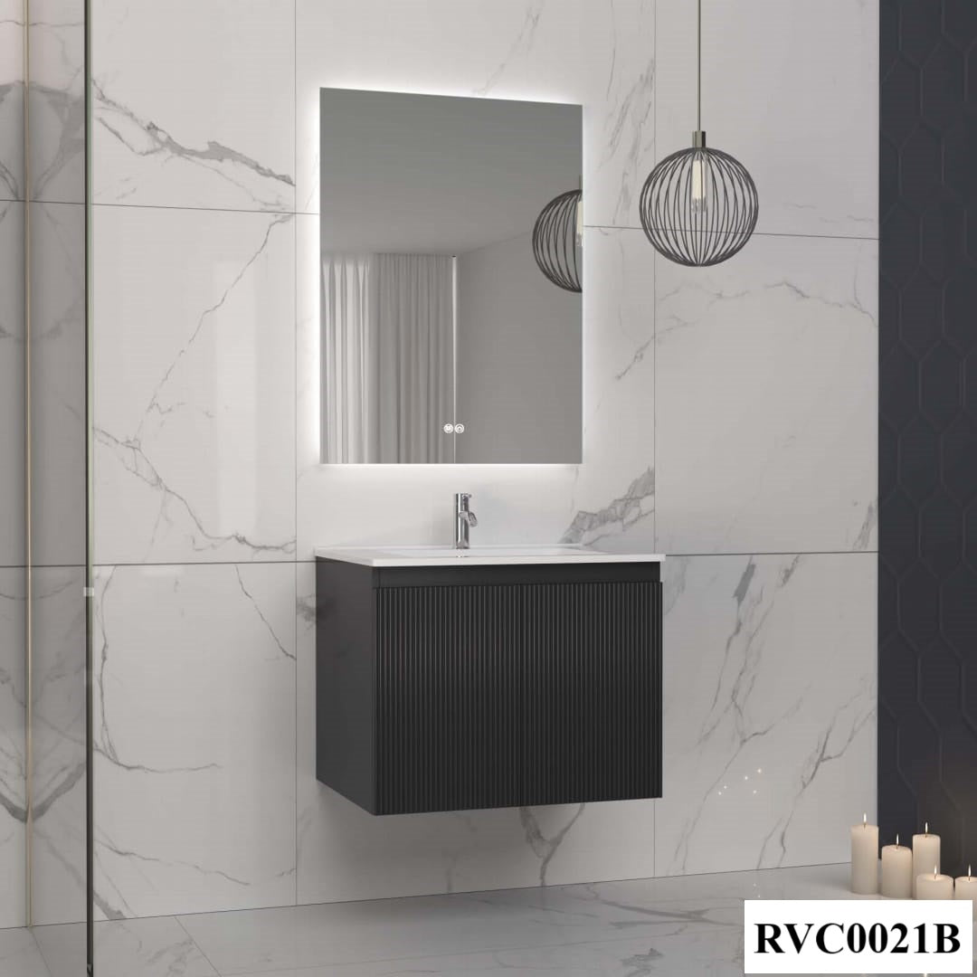 Set mobilier baie, PVC, 60x45x50cm, negru RVC0021B