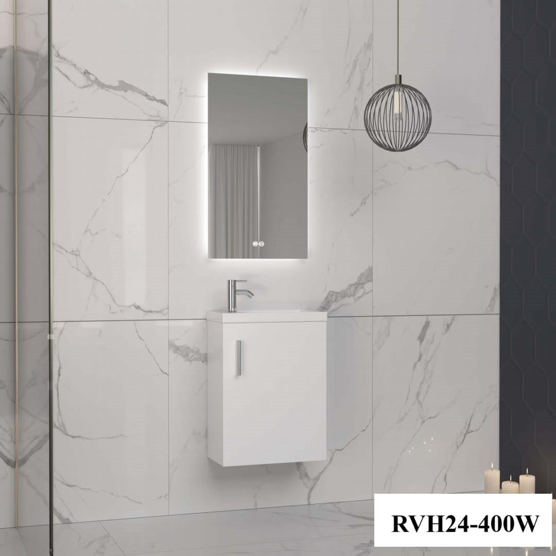 Set mobilier baie, PVC, 40x20x55cm, alb RVH24-400W