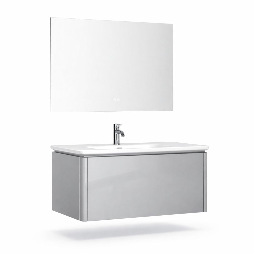 Set mobilier baie, PVC, 80x46x45cm, gri RVC2004G