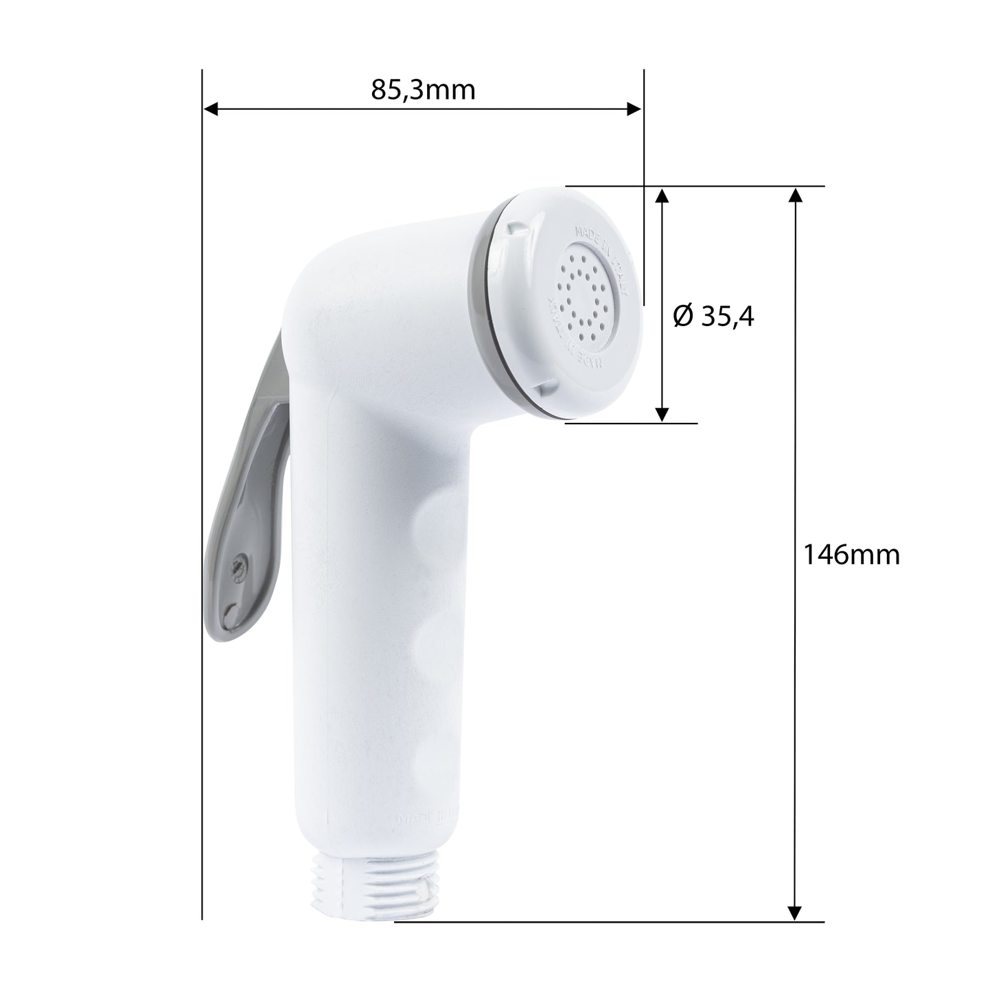 Rezerva cap de dus igienic alb, cu functie de bideu RV88882