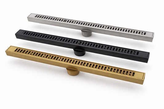 Rigolă duș liniară slim, reversibila, inox 304, 600x32mm, auriu periat RV8888114