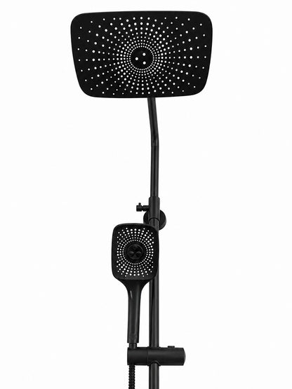 Coloana de dus fara baterie, cu para mobila, Radinavico, cu 3 functii, negru RVL23210B
