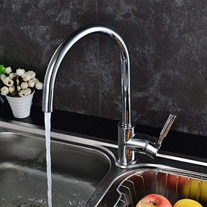 Baterie de bucatarie, alama, pipa pivotanta, crom  RVS919C