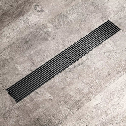 Rigolă duș liniară, inox 304, 57x400mm, negru RV8888101