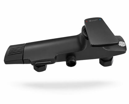 Coloana de dus, baterie incorporata, alama, negru  RV61019B