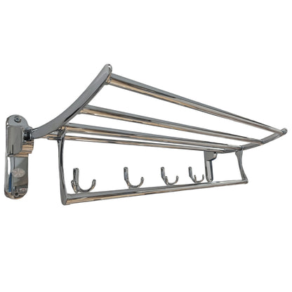 Raft pliabil pentru prosoape, baie, 5 bare, crom RV888842