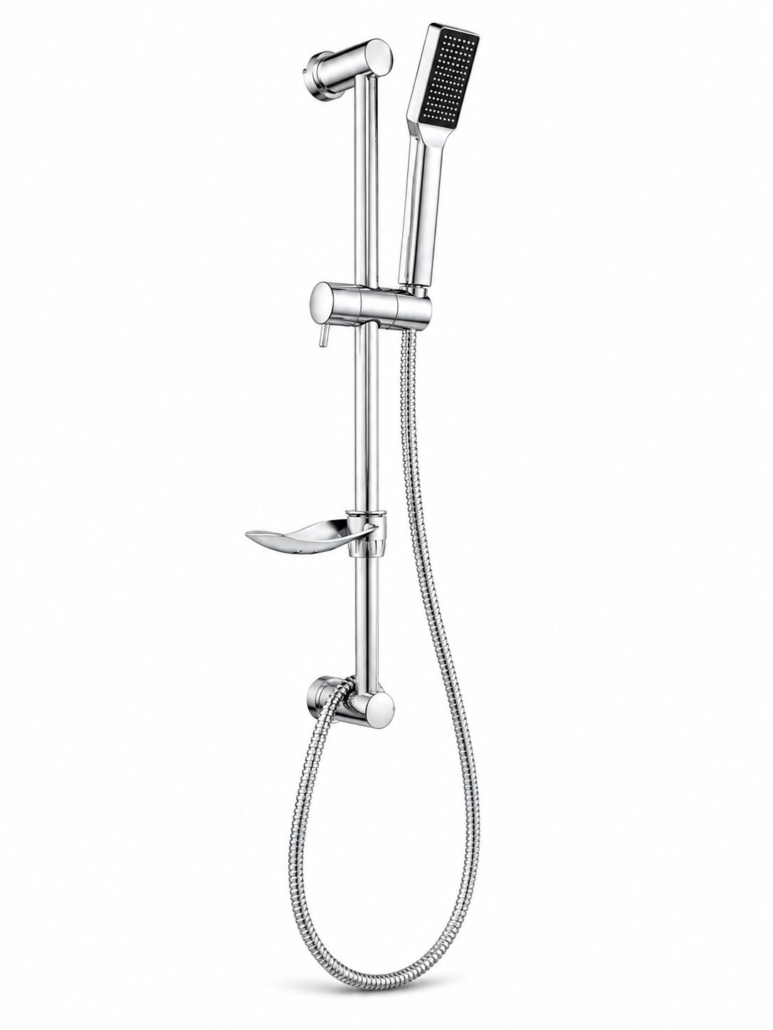 Set dus cu suport culisant si para minimalista, argintiu RV8888163C