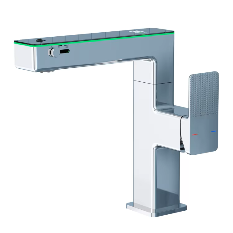 Baterie lavoar cu LED, indicator temperatura, crom RVH3623C