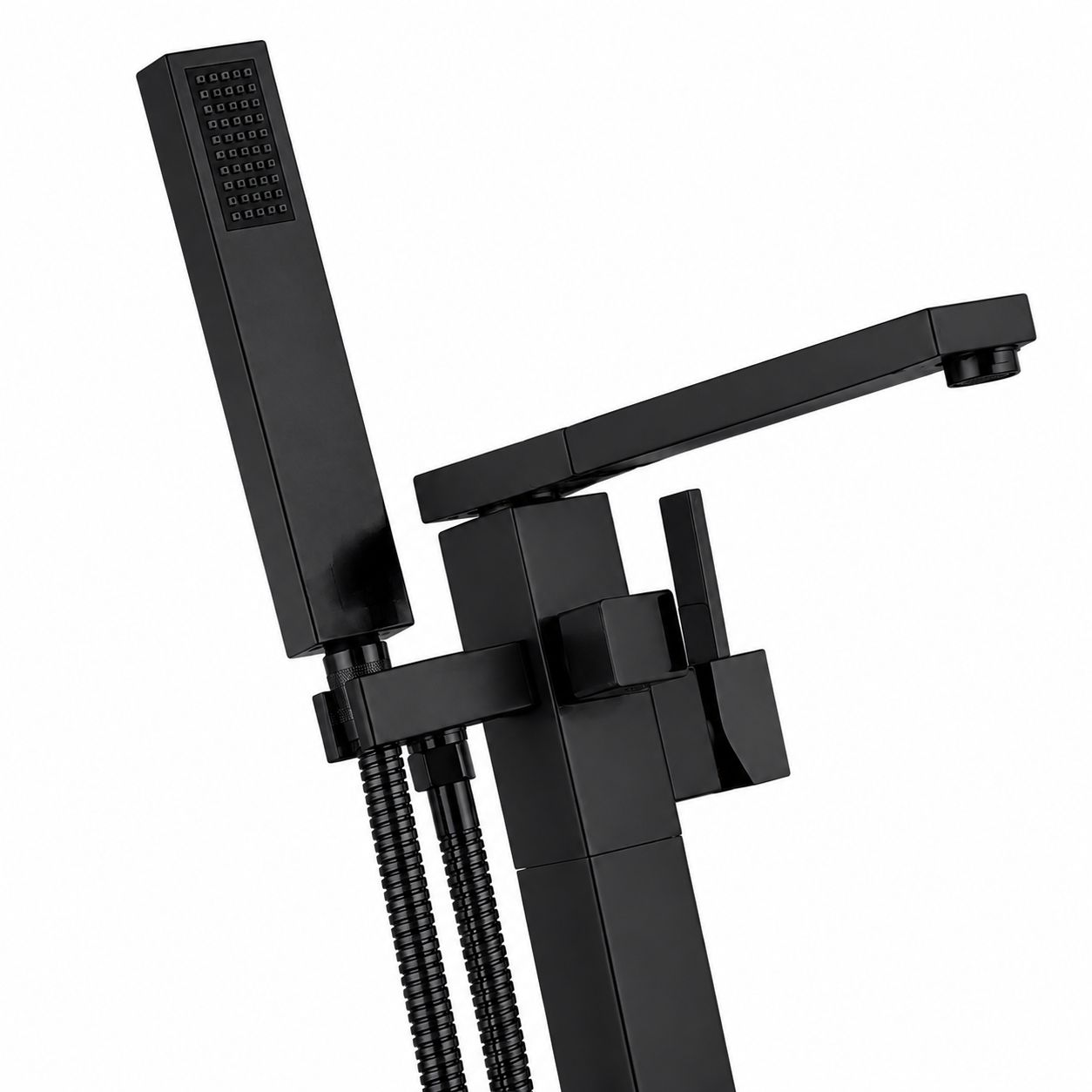 Baterie de cadă freestanding, montaj pe pardoseală, negru RV43031B