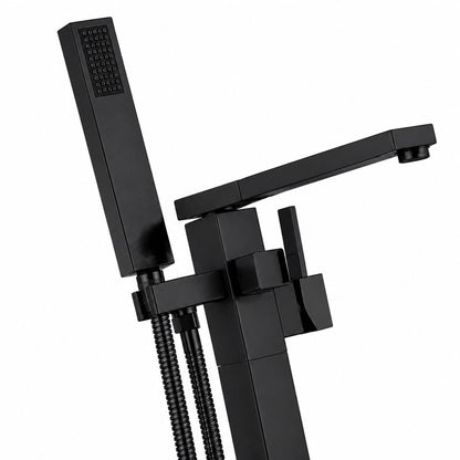 Baterie de cadă freestanding, montaj pe pardoseală, negru RV43031B