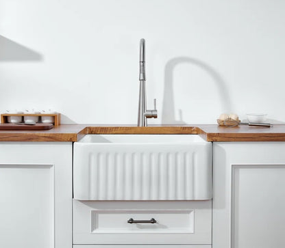 Baterie de bucatarie, otel inoxidabil, pipa extractabila, crom  RV5817C