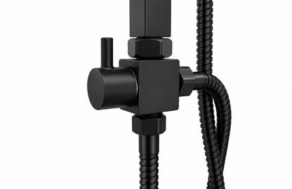 Coloana de dus cu para mobila, model dreptunghiular, negru RV888826