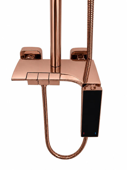 Coloana de dus, baterie incorporata, tip pian, alama, rose-gold  RV140R