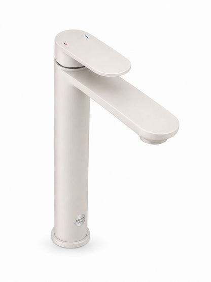 Baterie pentru lavoar cu corp inaltat, alama, alb  RV1651HW