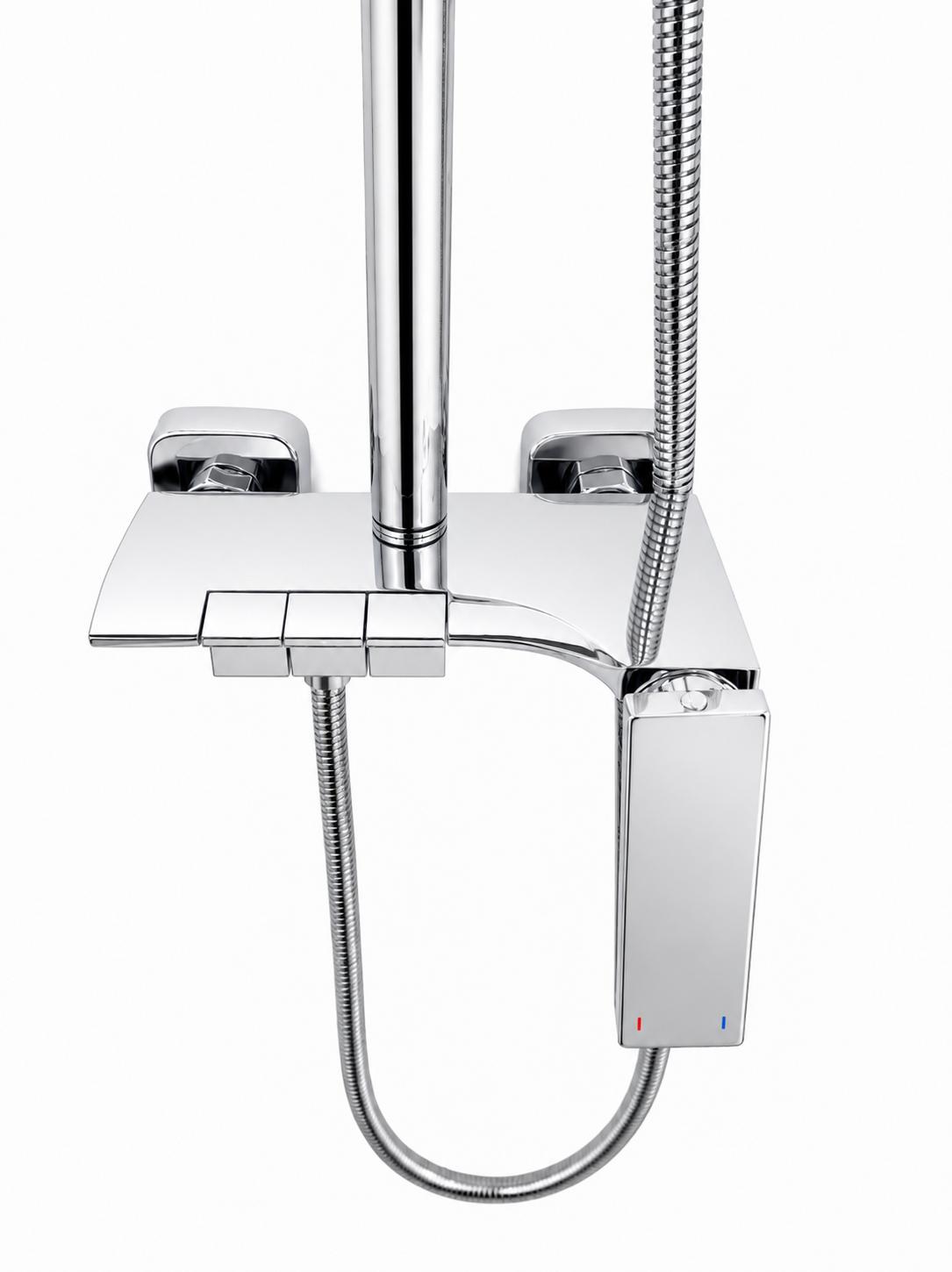 Coloana de dus, baterie incorporata, tip pian, alama, crom  RV140C