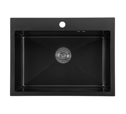 Chiuveta de bucatarie, otel inoxidabil, 80x50cm, neagra RV888818