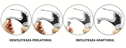 Adaptor perlator pentru furtun, alama, Radinavico, crom RV888814