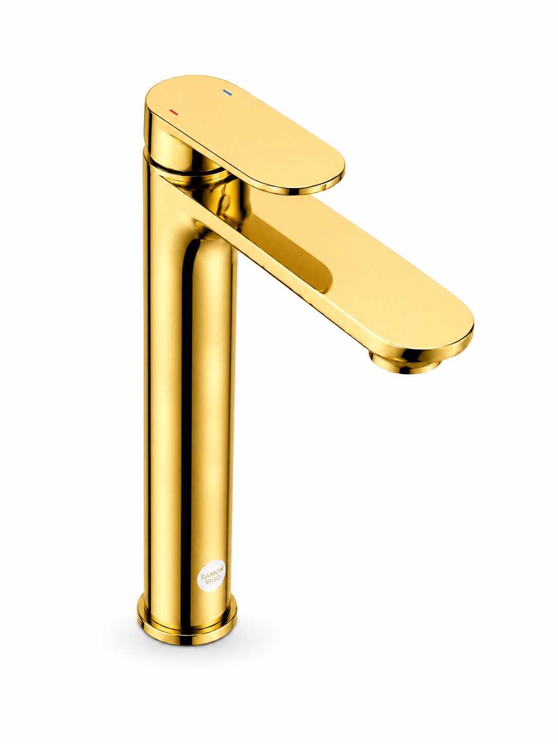Baterie pentru lavoar cu corp inaltat, alama, auriu lucios  RV1651H.GOLD