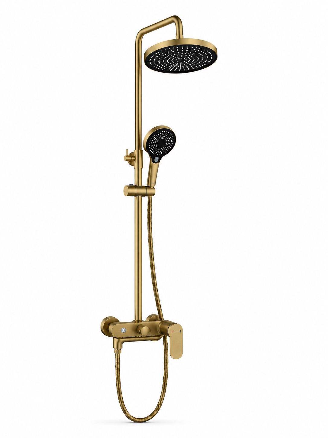 Coloana de dus, baterie incorporata,pipa pivotanta, alama, auriu periat  RV16519BG