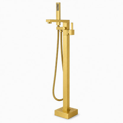 Baterie de cadă freestanding, montaj pe pardoseală, auriu periat RV43031BG