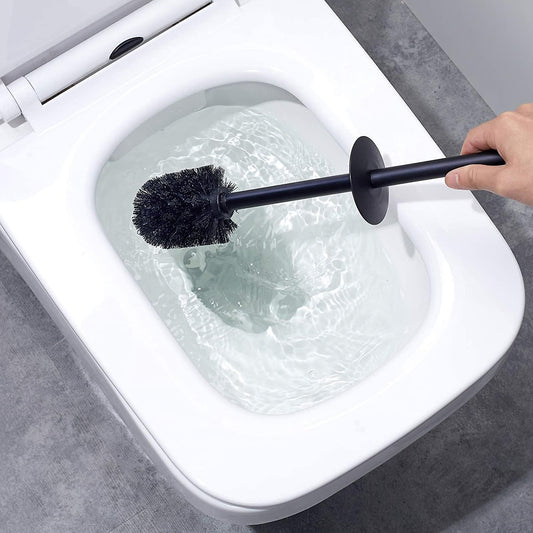 Perie de wc cu suport,  negru  RV888841