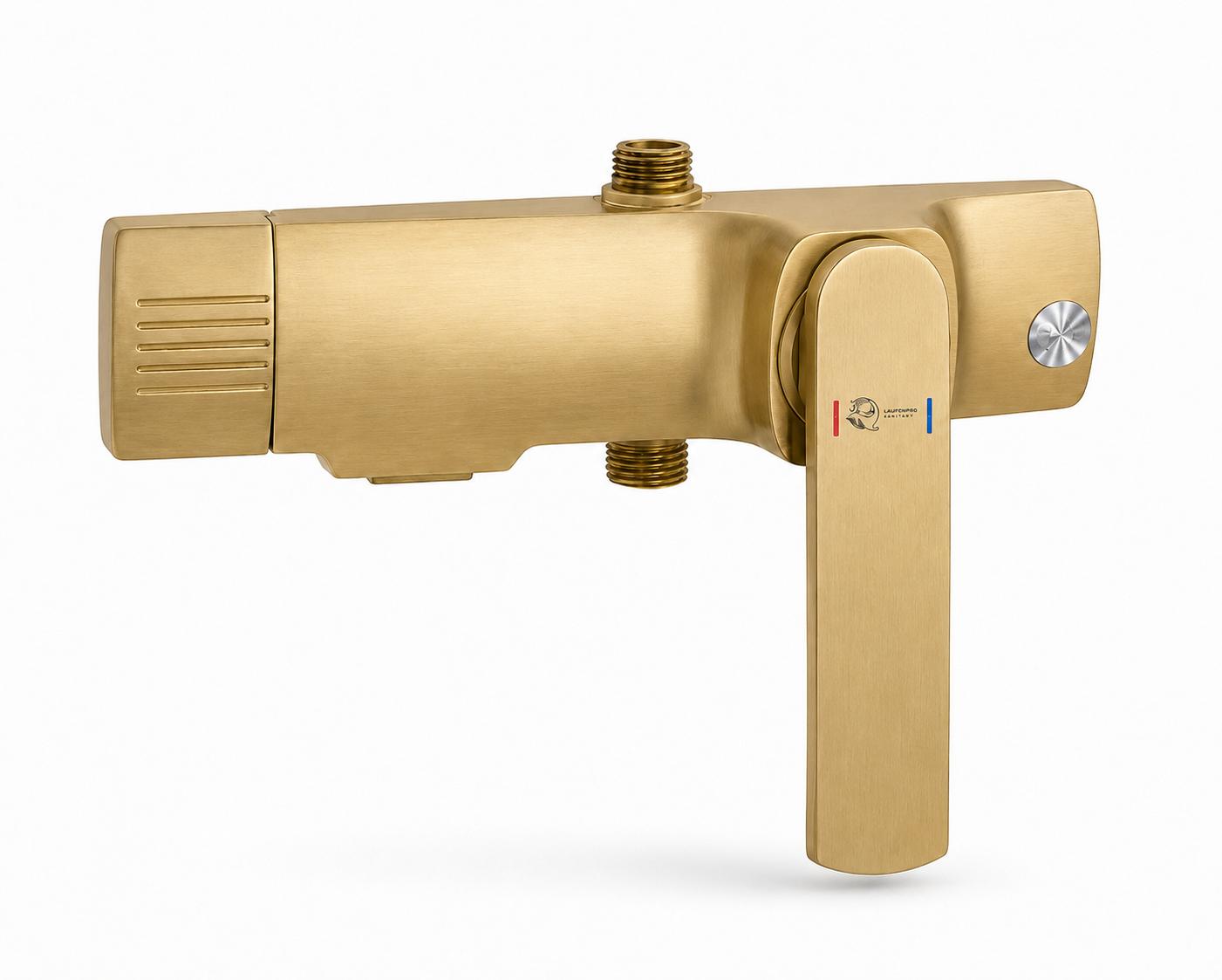 Coloana de dus, baterie incorporata, alama, auriu periat RV61019BG