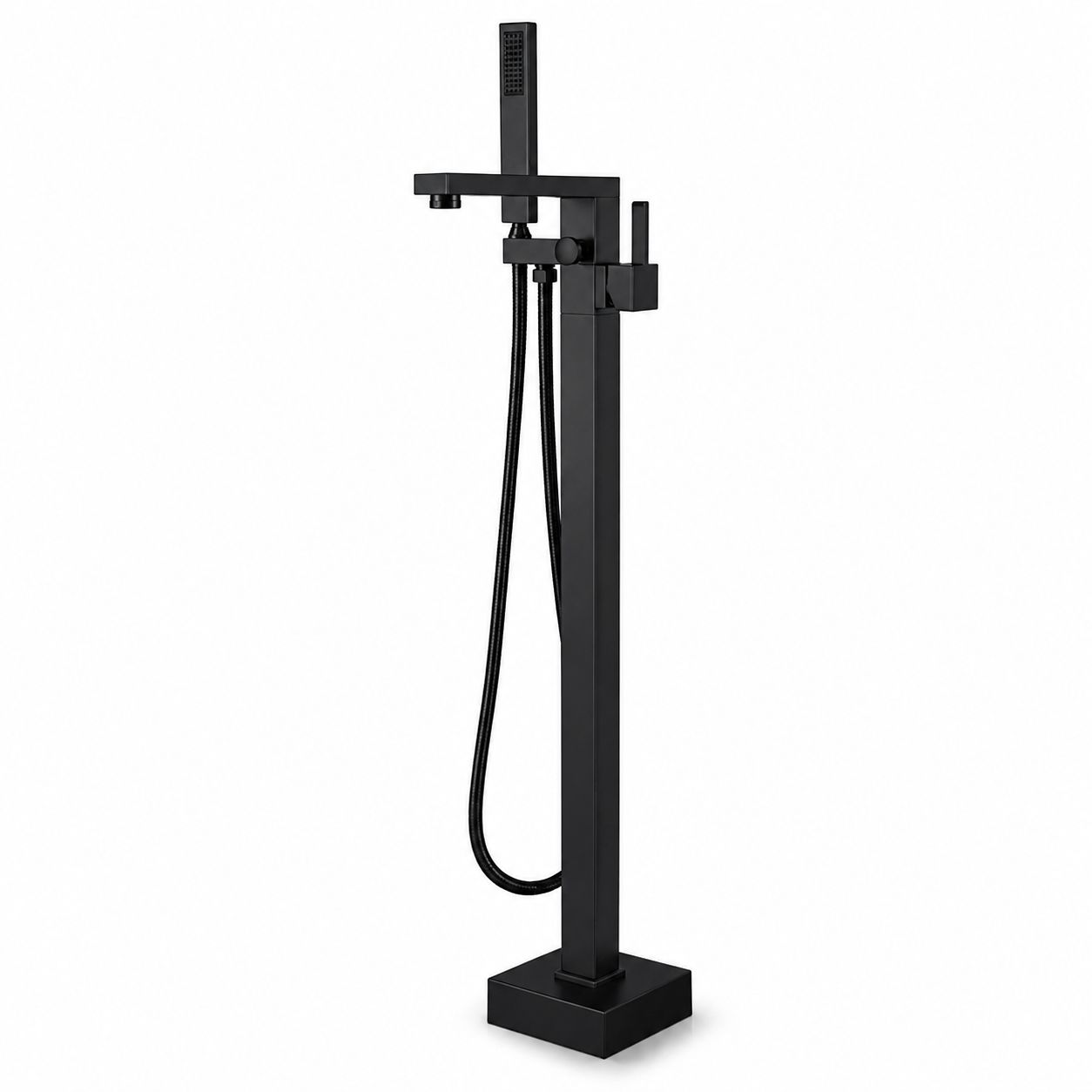 Baterie de cadă freestanding, montaj pe pardoseală, negru RV43031B