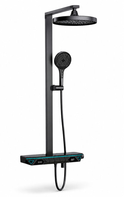 Coloana de dus, Termostat, Afișaj Digital și Lumini LED Autonome, inox, gri RVL31502G