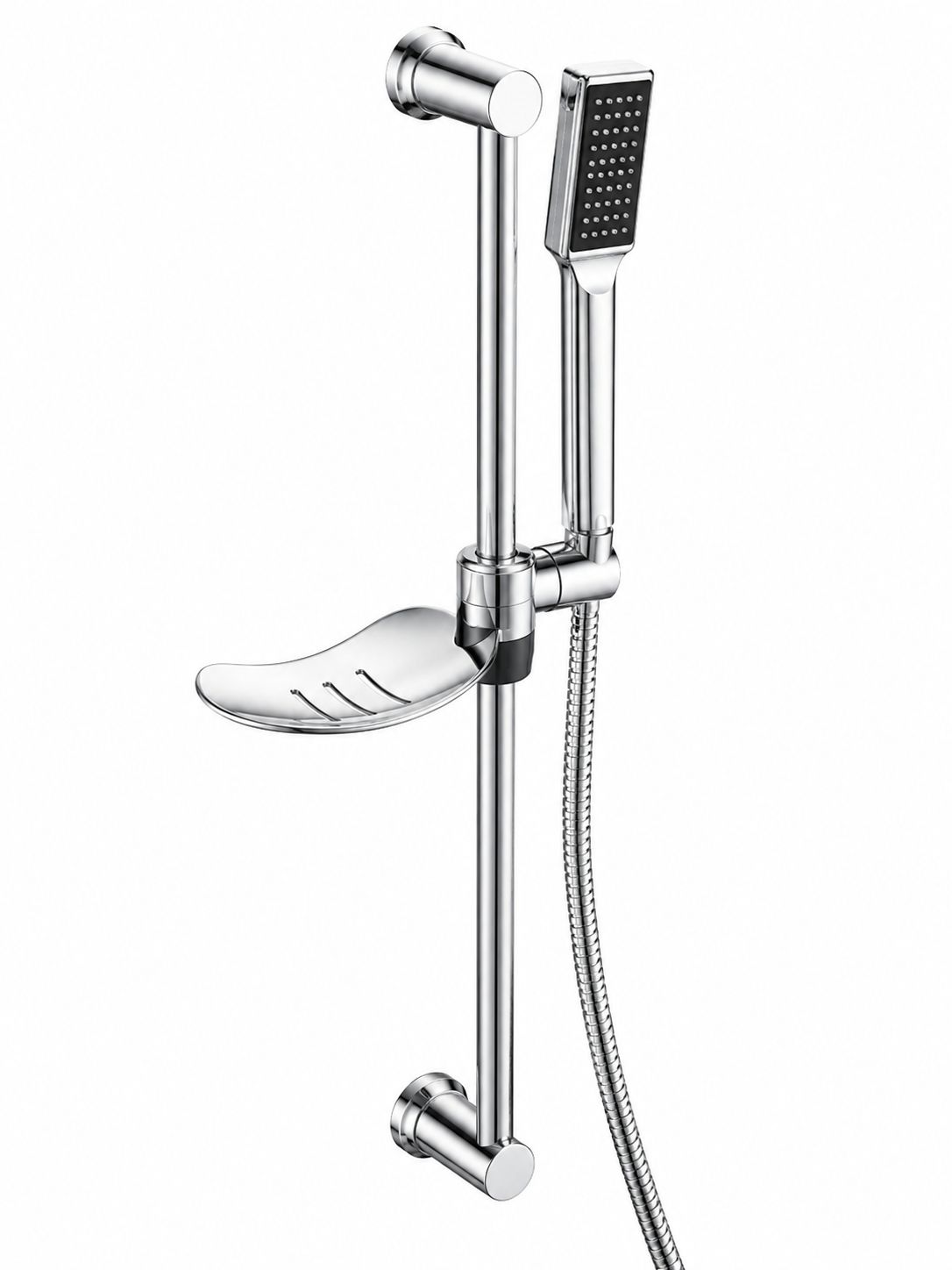 Set dus cu suport culisant si para minimalista, argintiu RV8888163C